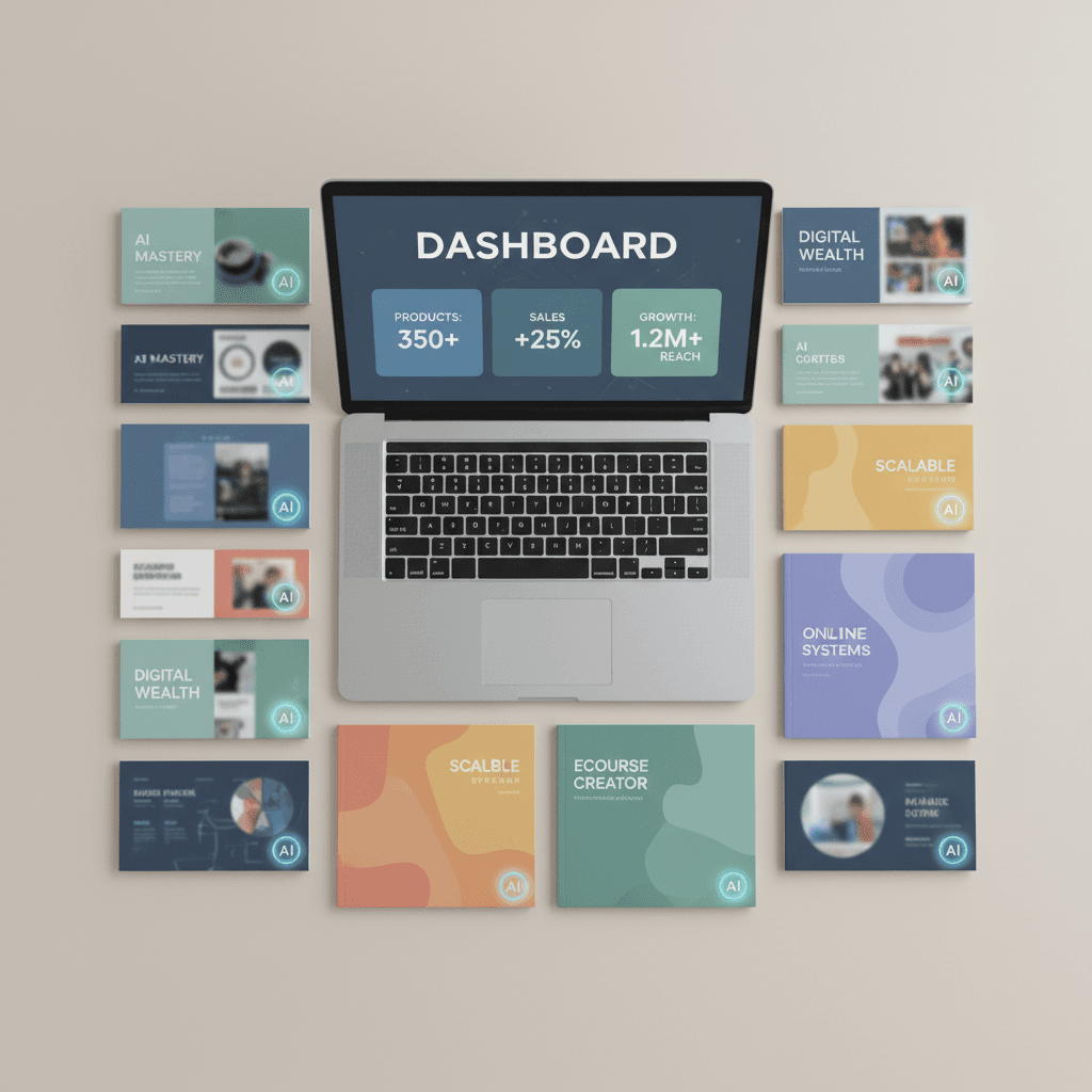 Scaled digital product library and content dashboard