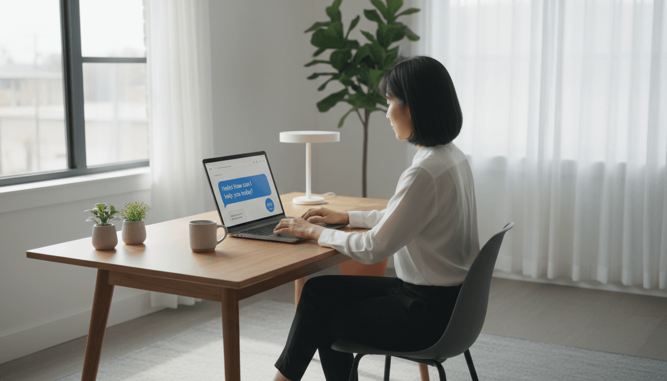 Student receiving online training support