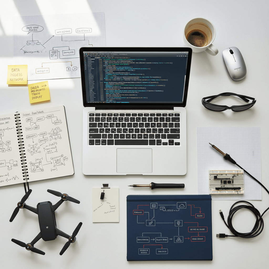 Developer working on hands-on AI project